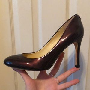 Beautiful glossy patent leather pumps.